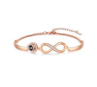 Presentimental Bracelet Personnalisé Femme avec Photo Cadeau pour la Fête Des Mères Anniversaire Noël Bracelet Infini Cadeaux Personnalisés pour Maman Fille épouse Petite Amie