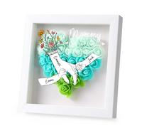 Presentimental Cadeau Fête Des Mères Boîtes-Cadres d'ombre Rose Personnalisé Je t'aime Maman Cadeaux Anniversaire Femme Maman Mamie Boîtes-Cadres avec Noms 8x8 (Vert)