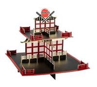 présentoir 2 étages carton temple ninja 30cm - artifetes 91484 Noir G