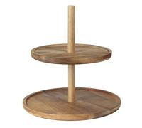 Présentoir 2 Étages en Bois "Acacia" 25cm Naturel