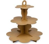 Generique Présentoir 3 étages en carton kraft 34 cm Marron