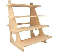 Artemio Présentoir 4 étagères cœur en bois 38 x 32 x 26 cm Beige
