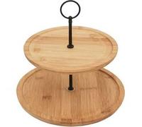 Présentoir à 2 Etages Ø20cm et Ø25cm en Bambou - LOGGY - ALTOBUY Bois