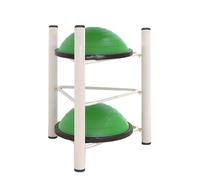 Présentoir à 3 couches pour ballons d'exercice - Demi-balles d'équilibre de yoga pour boules de bowling à domicile - Peut contenir des balles de 0,7 m à 1,9 m - Blanc