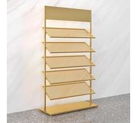 Présentoir à 5 étages en porcelaine dorée - Support d'échantillons rainuré pour salles d'exposition - Petite taille - Design élégant et élégant