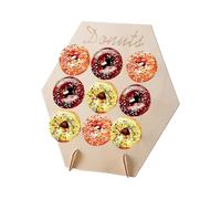Présentoir À Beignets En Bois Pièces Maîtresses Décoratives | Porte-Beignets En Bois Rustique À 9 Chevilles Pour Événement Traiteur, Centre De Table De Noël, Fête, Mariage, Café, Table,