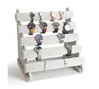 Présentoir à Bijoux 5 Niveaux Porte-Bracelet Bijoux détachable Velours Porte-Bracelet Montre présentoir Bracelet Barre Collier Organisateur de Stockage Support à Bijoux Mural(Grigio)