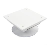 Présentoir à bijoux avec plateau rotatif à 360 degrés à énergie solaire pour la maison ou la vente au détail, organiseur en plastique en noir/blanc/doré (blanc)