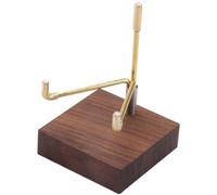 Présentoir à bijoux - Bois de noyer avec support à bijoux en cuivre, support minéral en de cuivre avec base en bois - Porte-bijoux minéral de marque en minéral - Agate minérale -