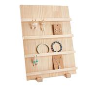 Présentoir À Bijoux en Bois À 4 Niveaux, Présentoir À Bijoux Portable, Présentoir for Boucles d'oreilles, Cartes De Vœux, Bracelets, Présentoirs for Foires Artisanales