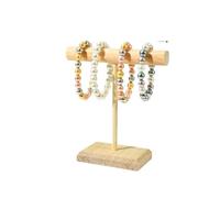Présentoir à bijoux en bois massif, 2 ensembles, support multifonctionnel for Bracelets, colliers, bandeaux for cheveux pour Bracelet Montre Élastique(S)