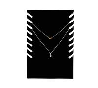 Présentoir à Bijoux en Velours Noir, Support de Suspension pour Collection avec 5 Encoches, Organisateur de Bijoux