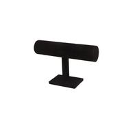 Présentoir à bijoux for bracelets en velours, chaînes, bandeaux, montres et colliers. Support for Organisateur de for barre T(Black)