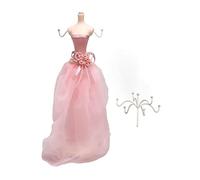 Présentoir à Bijoux Mannequin, Modèle de Robe de Princesse en Résine avec 8 Support, 38cm Support à Bijoux, étagère Organisateur de Bibelots pour Suspendre le Rangement des Boucles Oreilles Bracelet