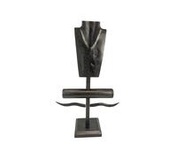 Présentoir à Bijoux pour colliers, boucles, bracelets et montres bois massif teinté Noir