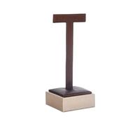 présentoir à bijoux Présentoir compact for boucles d'oreilles avec barre en T de 13 cm, couverture en cuir brossé, base en MDF
