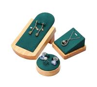 présentoir à bijoux Présentoir de bijoux, accessoires, pendentif, collier, bague en bois, boucles d'oreilles, ensemble de supports de siège, combinaison