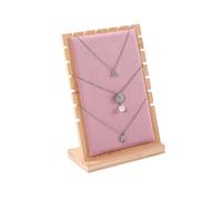 présentoir à bijoux Présentoir de collier détachable en bois, organisateur de pendentifs, panneau d'affichage de bijoux, présentoir suspendu, stands(Pink)