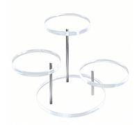 Présentoir à bijoux, présentoirs pour élévateurs en acrylique pour bijoux - supports ronds en acrylique à 3 niveaux pour affichage - porte-bijoux pour bagues, bracelets, montres