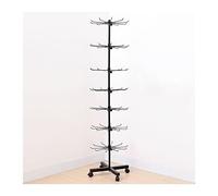 Présentoir à Bijoux Rotatif en Forme d'arbre - Présentoir Polyvalent for Colliers, Bracelets, Boucles d'oreilles, bagues et Porte-clés - Support de Rangement Mobile(Noir,7 Floors)