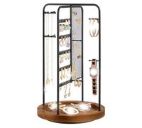 présentoir à bijoux Support de rangement rotatif multicouche amovible for bijoux, for colliers et boucles d'oreilles