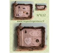 PRESENTOIR A BOUCLES D'OREILLES EN BOIS FLOTTE N°632. FABRICATION ARTISANALE.