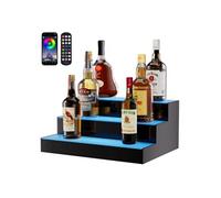 Présentoir à Bouteilles Lumineux LED Acrylique Avec Télécommande RF 3 Marches 40cm