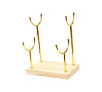 Présentoir à Bracelets, Organiseur de Bijoux, Support Double Couche, Gain de Place, Base en Bois Stable