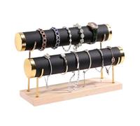Présentoir à bracelets, Présentoir à bracelets en bois, lot de 2, multicolore, plusieurs tailles(2 Black Cortex)