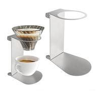 Présentoir à café portable en acier inoxydable, porte-filtre pliable pour méthodes d'infusion manuelles, design en aluminium robuste pour les déplacements, compatible avec divers entonnoirs, idéal