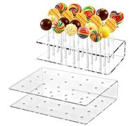 Présentoir à Cake - 2 Pièces en Acrylique pour Table De Dessert - Présentoir de Table de Desserts à Bonbons | pour Anniversaires Baby Showers Mariages Diplômes Fêtes Pâtissiers Réunions