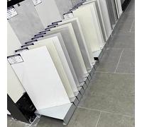 Présentoir à carreaux de sol 2 pièces, présentoir à échantillons en céramique pour magasins de détail avec 13 emplacements pour cartes, présentoir à dalles de marbre grand format(40cm)