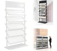 Présentoir à carreaux en métal à 5 niveaux pour salons d'artisanat, support noir pour carrelage et parquet