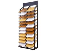 Présentoir à carreaux en métal - Support d'échantillons en céramique pour vente au détail - Étagère de présentation en porcelaine pour événements commerciaux - Support de matériau de construction noir