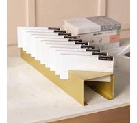 Présentoir à carreaux pour salon et vente au détail - Petit support en marbre avec 10 emplacements pour cartes pour échantillons de carreaux de porcelaine