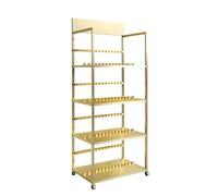 Présentoir à carreaux roulants en métal avec roulettes - Chariot de rangement en porcelaine pour magasins de détail, supermarchés et salles d'exposition - Support pour échantillons sur pied