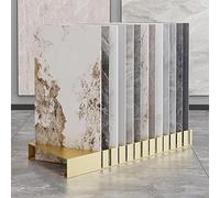 Présentoir à Carrelage Métal avec 13 Niveaux, Support d'Échantillons Vertical pour Parquet et Pierre, Organisateur de Showroom Stable en Acier Noir(Gold,20cm/7.8)