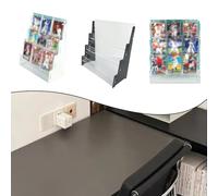 Présentoir à cartes en acrylique à trois niveaux conçu pour une organisation soignée et un accès facile aux cartes à collectionner, cartes de baseball et cartes de sport (noir)