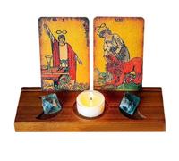 Présentoir à cartes en bois Motif phase de lune pour tarot photos | Présentoir en bois avec motif phase de lune pour cartes de tarot, photos, notes, menus, cartes postales et petits décors