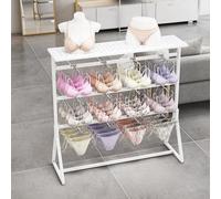 Présentoir à Chaussettes sur Pied, présentoir à sous-vêtements Autonome avec étagère supérieure, présentoir à sous-vêtements à 3 Niveaux pour boutiques, présentoir à Chaussettes pour Culotte