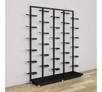 Présentoir à chaussures for magasins de vêtements, présentoir moderne et créatif for boutiques, support métallique for baskets, présentoir et étagère de rangement(Single-sided Black L120*w35*h150cm)