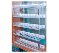 Présentoir à cigarettes automatique compact pour magasins de proximité - Vitrine murale ou comptoir en acrylique pour marchés (32 x 27 x 50 cm) - Parfait exposant à cigarettes pour les espaces de