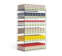 Présentoir à cigarettes en acrylique à 6 niveaux C avec poussoirs Portable Retail & Home 73,5 x 28,4 x 98 cm Porte-cigarettes élégant pour magasins