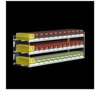 Présentoir à cigarettes en acrylique à plusieurs niveaux, présentoir de vente au détail à 3 niveaux avec 12 colonnes, organiseur automatique de cigarettes, étui transparent avec deux méthode