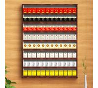 Présentoir à Cigarettes en Alliage d'aluminium, Distributeur de Cigarettes et étui à allumettes pour commerces, caisses et Bureaux - Marron, 60 x 80 x 3 cm, élégant et résistant