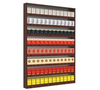 Présentoir à cigarettes en aluminium - Distributeur de cigarettes et support d'allumettes, parfait pour les salons de vente au détail et les étagères de magasin - Marron, 40 x 60 x 7,5 cm