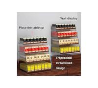 Présentoir à Cigarettes Mural Automatique - Vitrine trapézoïdale à 5 Niveaux et 10 colonnes avec Plateau Poussoir pour Paquets, idéale pour Les commerces de détail, offrant Un accès Facile e
