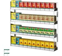 Présentoir à Cigarettes Mural en Acrylique avec Poussoir Automatique, étagère résistante pour supermarchés et Organisation du Merchandising, Petit Format pour Une présentation Efficace.