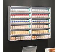 Présentoir à Cigarettes Mural en Aluminium avec Poussoir Automatique, 80,5 x 15 x 60 cm, Argent - Idéal pour Les supermarchés et Les commerces de proximité, Solution d'affichage Efficace pou