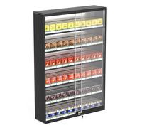 Présentoir à cigarettes mural, étagères de présentation pour magasins et supermarchés, présentoir à cigarettes mural, organisateur et vitrine pour cigarettes, a,Black-24.61x6.81x35.43in/62.5x17.3x90CM